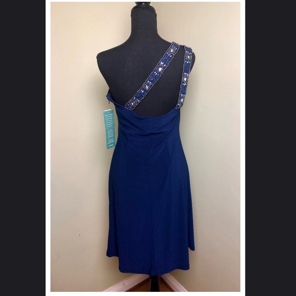 Blue one shoulder beautiful dress new with tags - Picture 8 of 8